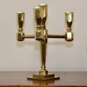 Vintage Candelabra with Four Arms in Swedish Brass from Gusum