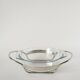 Large glass and silver-plated salad bowl, 1950