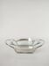 Large glass and silver-plated salad bowl, 1950