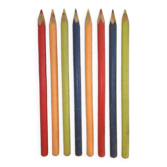 Hauteur 141cm crayons de couleur géants en bois, décoration rétro