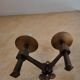 Rare set of 7 wall lights in hammered solid bronze - Raymond Subes style
