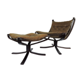 Falcon Chair and Ottoman by Sigurd Ressell, 1970s