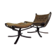 Fauteuil Falcon et ottoman par Sigurd Ressell années 1970