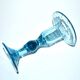 Vintage bubbled glass candle holder from biot - blue blown glass chandelier 1960