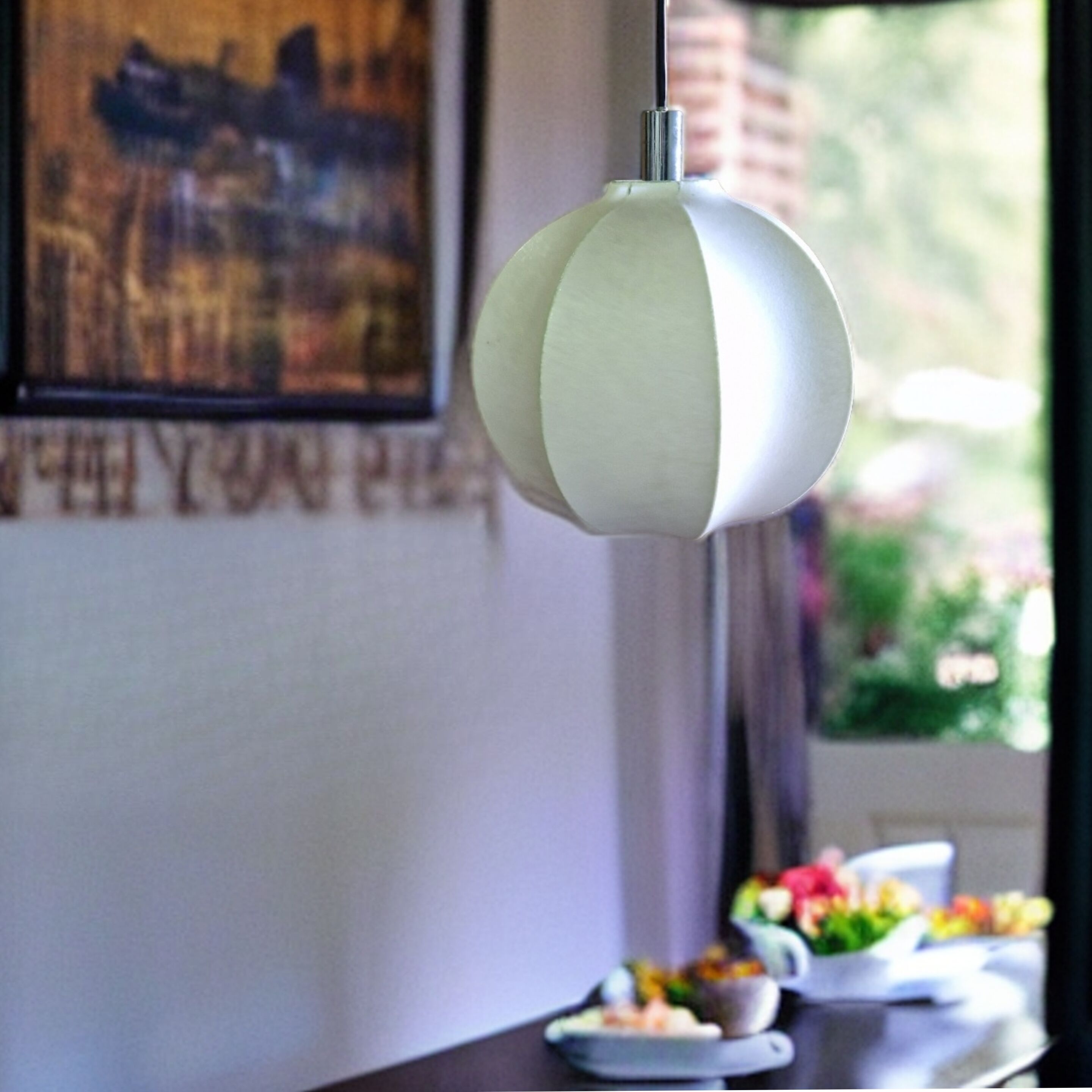 Mid century cocoon pendant lamp, Germany 1960s