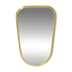 Small solid Mid Century brass wall mirror by Münchener Zierspiegel