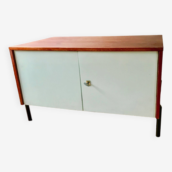 teak furniture and white lacquered doors1964