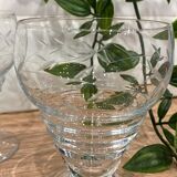 Set of 6 engraved wine glasses