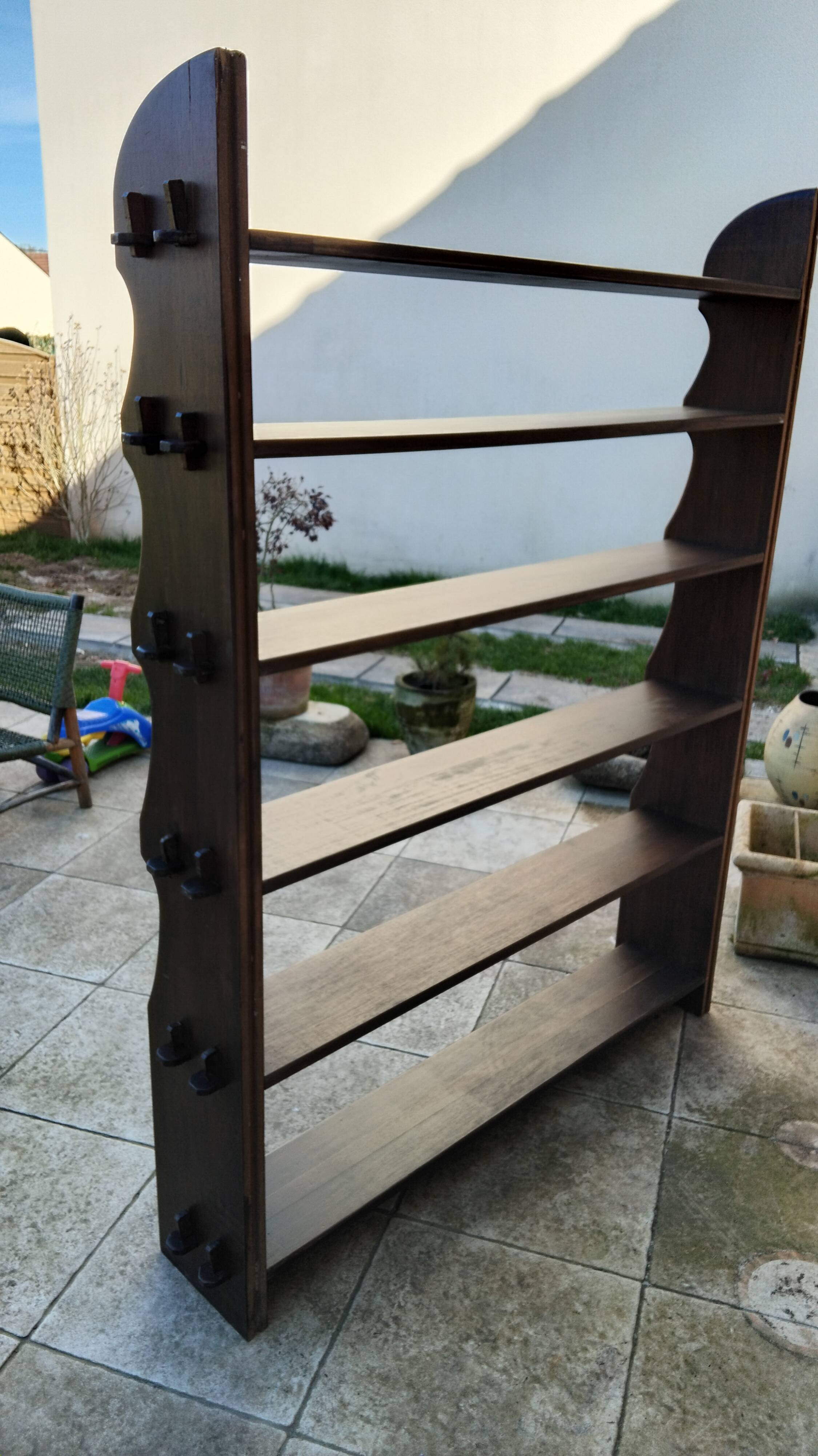 Brutalist design Scandinavian bookshelf Olavi Hänninen vintage