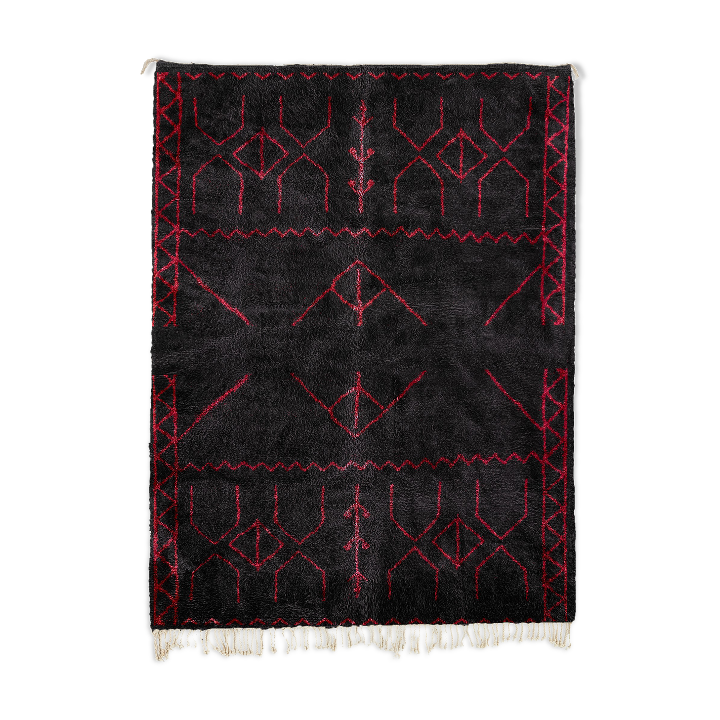 Modern Moroccan carpet black