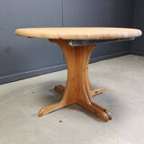 Table de salle à manger extensible XL en pin, style Rainer Daumiller, années 1970