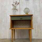 Bedside with tapered feet