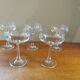 Set of 5 vintage crystal champagne glasses