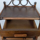 Pair of rattan bedside tables
