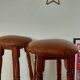 Paire tabourets bar vintage style pub anglais-75 cm