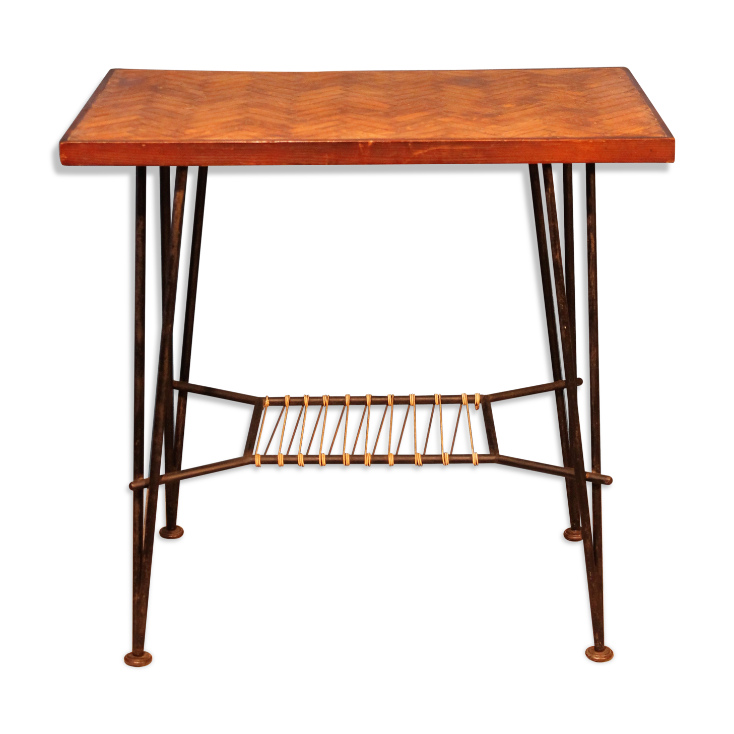 Serving table metal & wood 1950