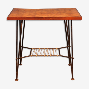 Serving table metal & wood 1950