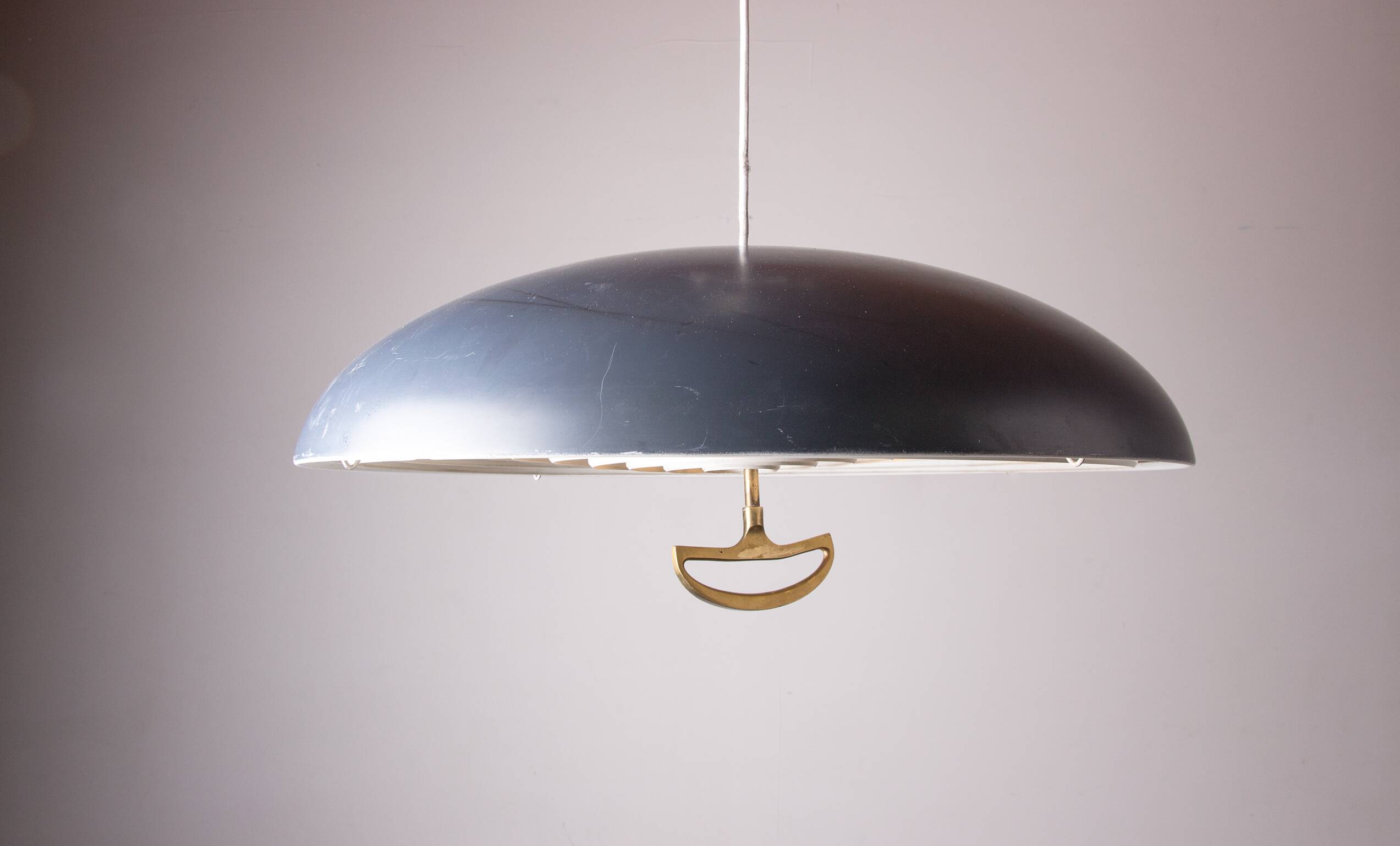 Large Danish Metal Pendant Lamp California model by Vilhem Wolhert & Jorgen Bo/Poulsen 1960.