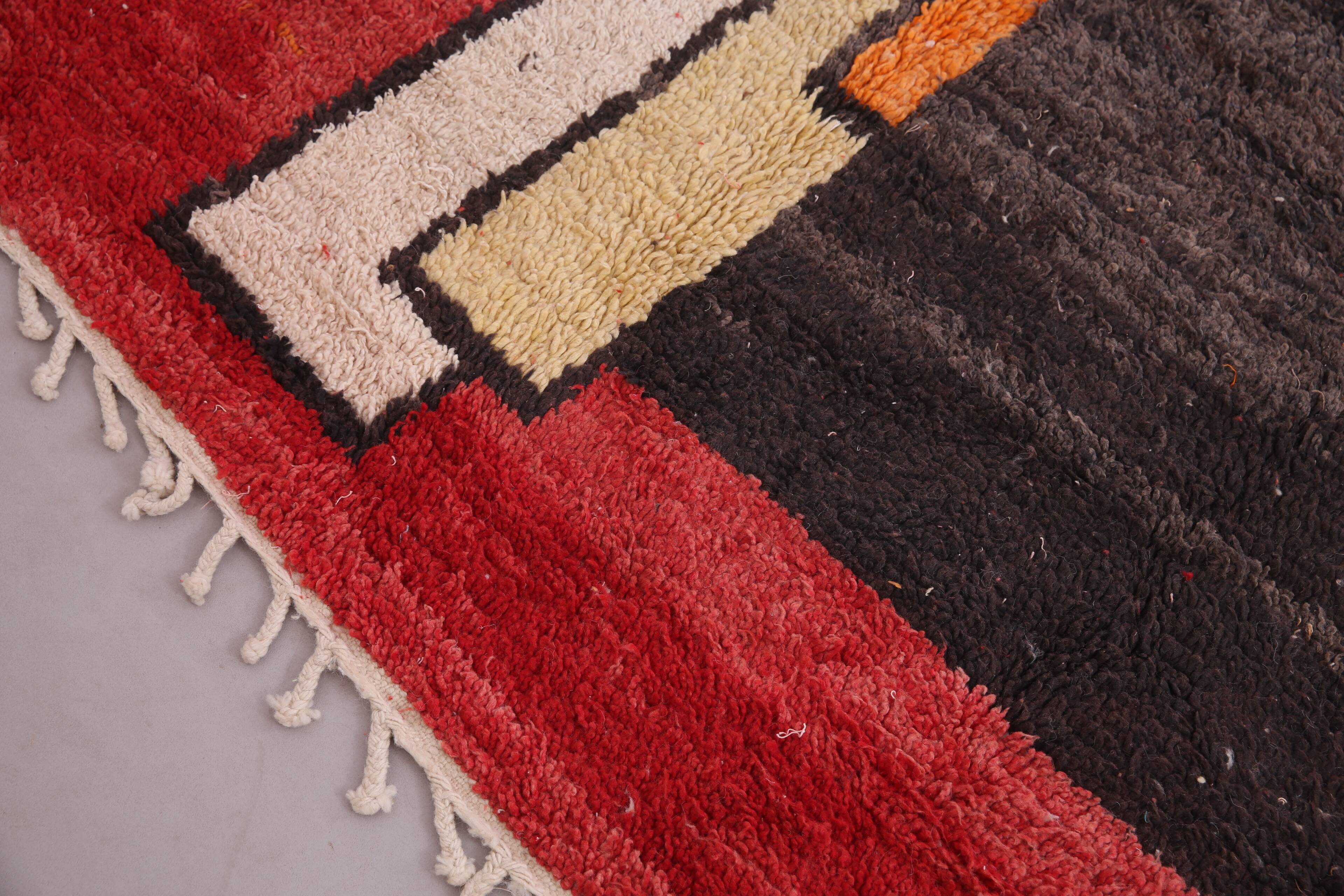 Abstract Vintage Moroccan Rug 238 x 334 - Berber Wool Rug - Handmade Rug