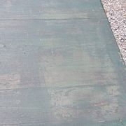 Late 19th century grocery counter in green and yellow patina painted wood