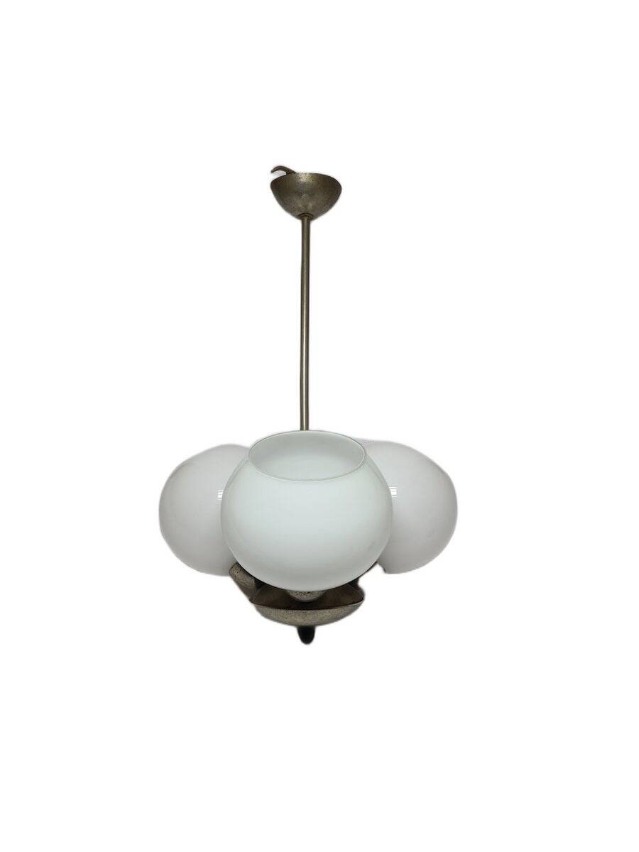 Art Deco glass chandelier, Poland, 1970s
