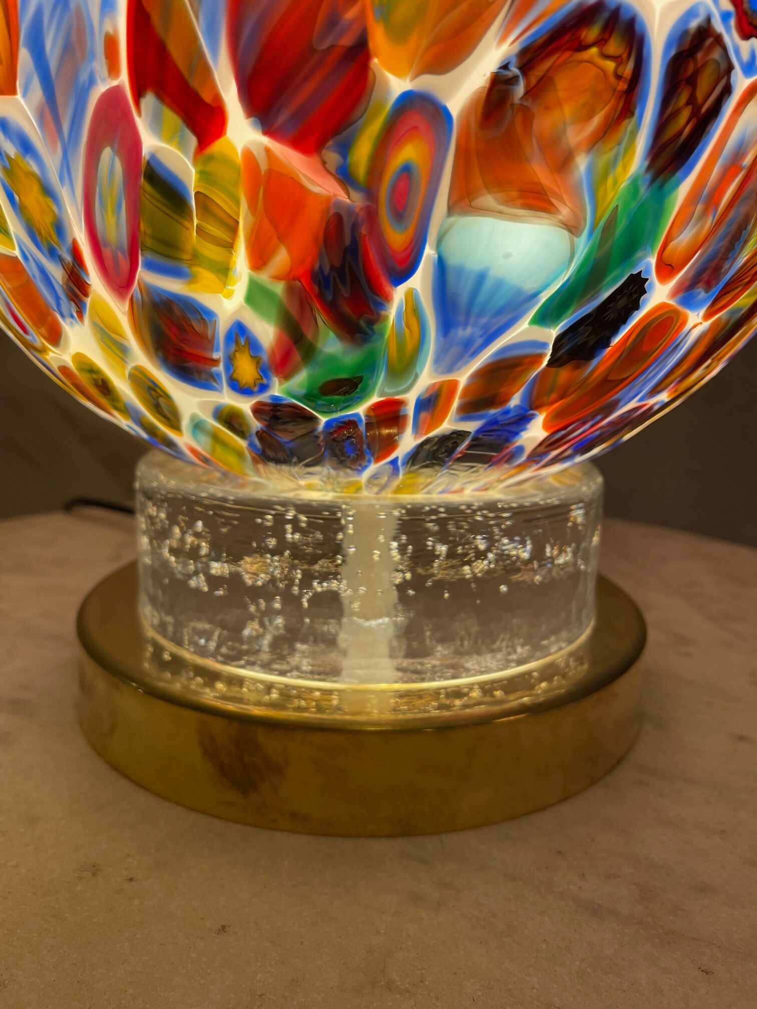 Murano egg lamp