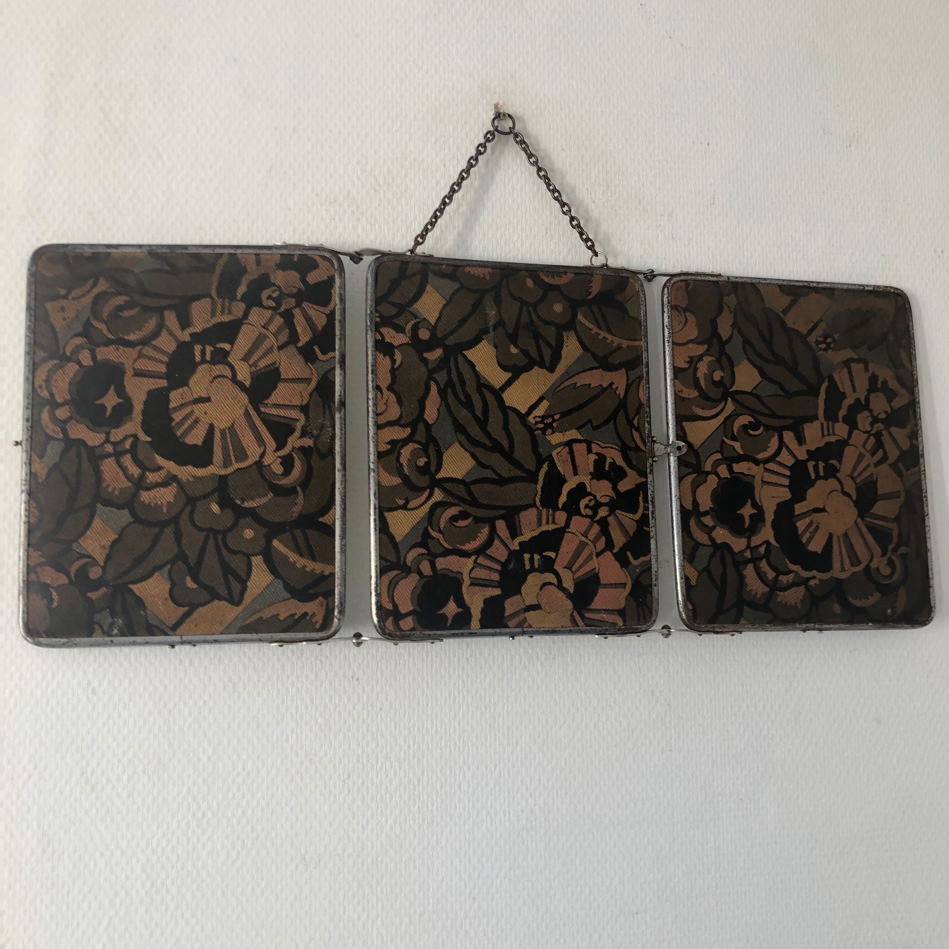 Barber vintage mirror 1930 - 28x69cm