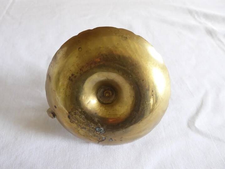 Brass hand candle holder