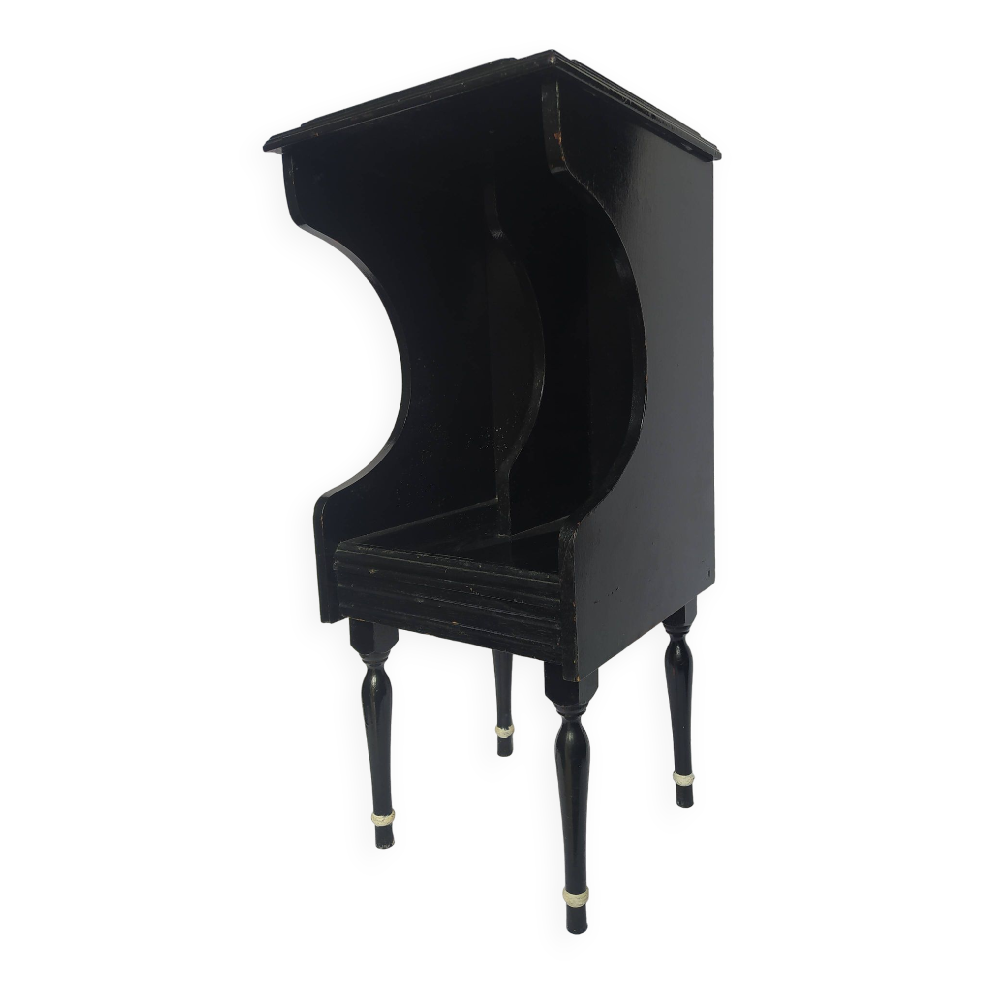 Wooden side or bedside table/vinyl storage console. Vintage.