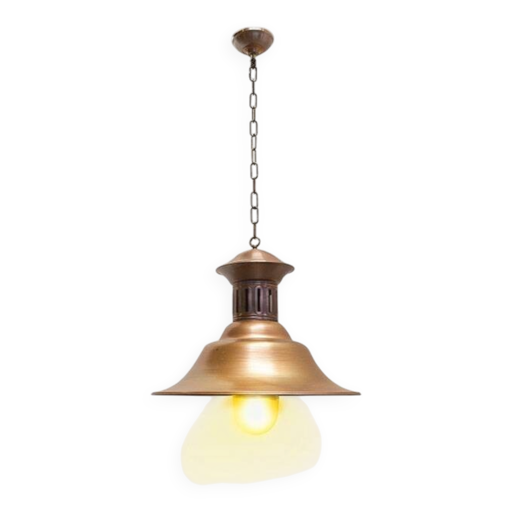 Classic copper nautical barn pendant lamp