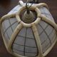 Rattan and mother-of-pearl lamp