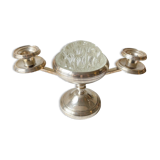 Candlestick spikes flowers silver metal goldsmith from France