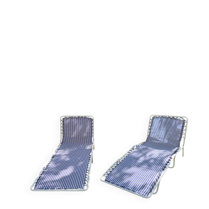 Lot de 2 transats vintage - rayures