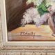 Tableau Drawing Pastel Still Life Lilac Bouquet Flowers Signed Lebailly Enc