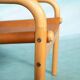 Danish safari chair in beech wood and leather from the 1970s.
