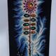 Tapisserie fleur design années 70