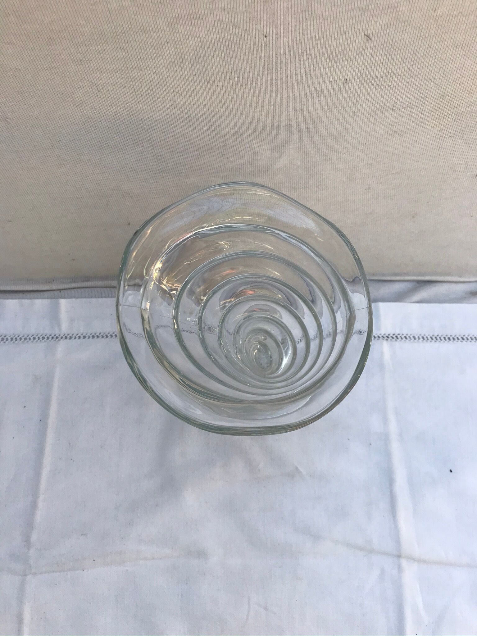 Ancient wine ox abondance Bormioli Rocco moulded glass made in italy vintage