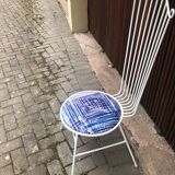 Chaise de jardin en fer forgé