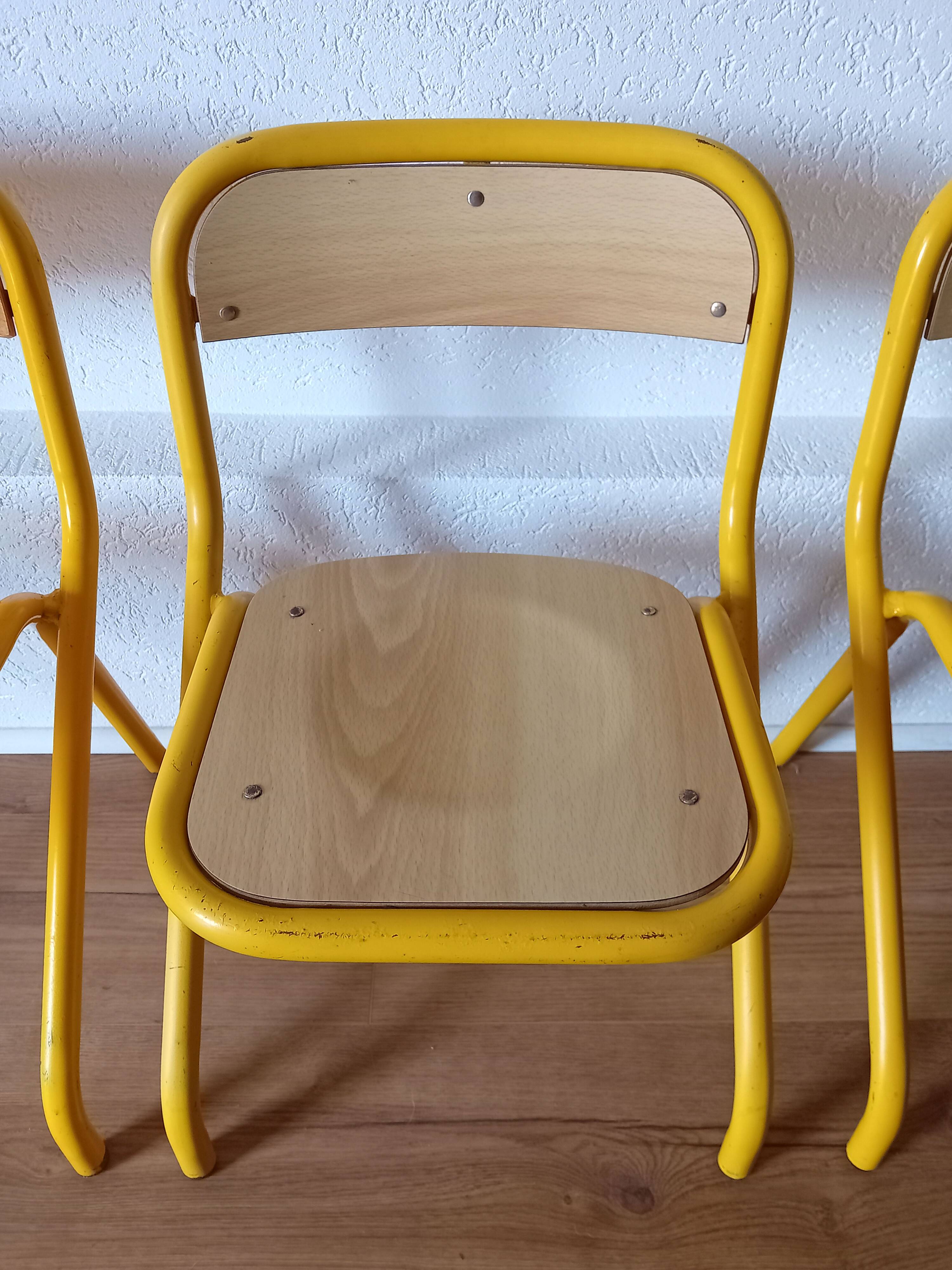 Lot de 4 chaises maternelle