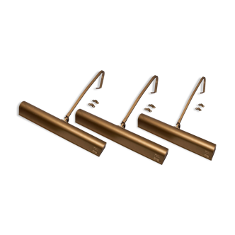 Lot of 3 brass painting wall light