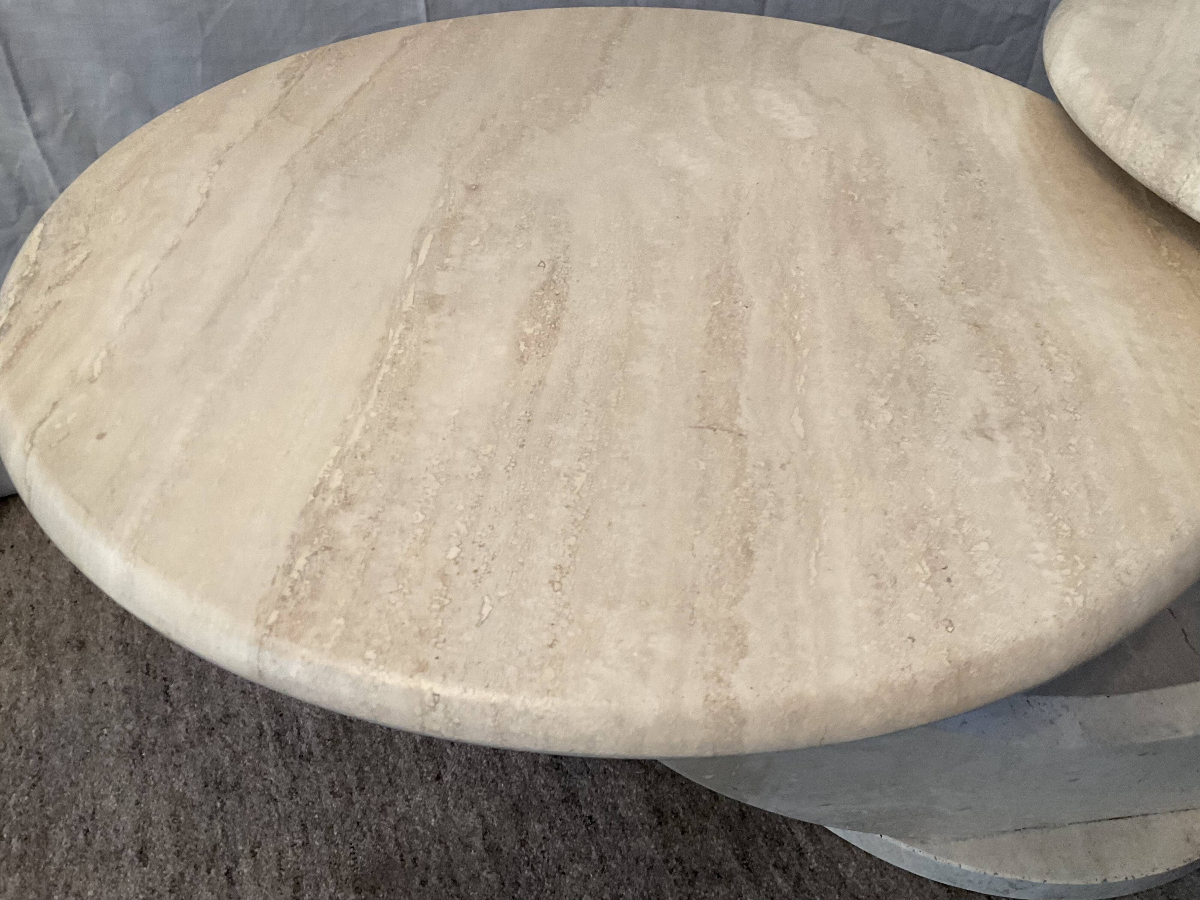 Travertine coffee table from the 70s