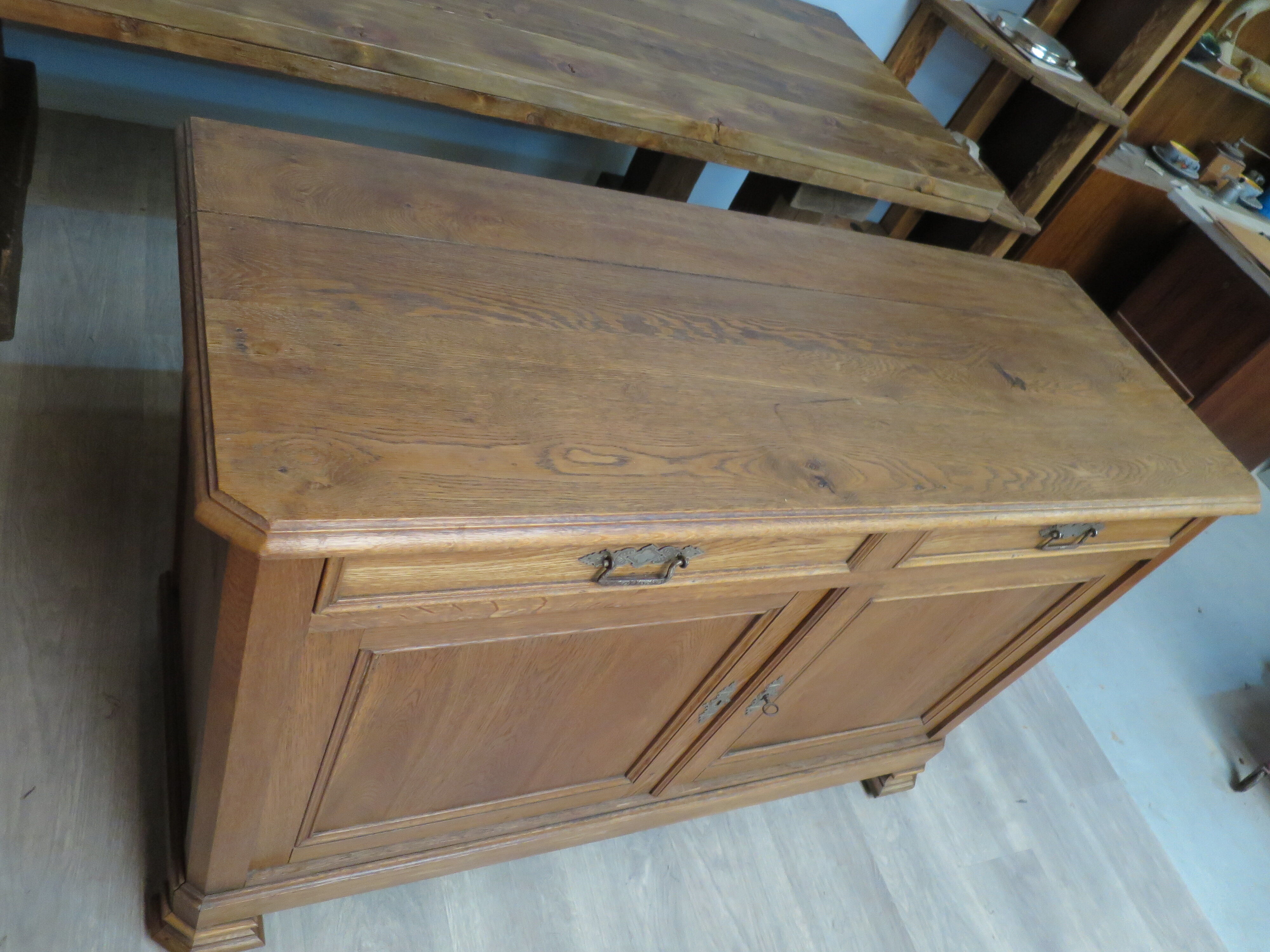 Vintage solid oak buffet
