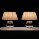 Set Glass ball table lamps 1970s France