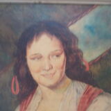 Painting oil on wood painting 1930