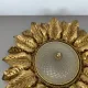 Large 55 cm golden 'florentine theatre' ceiling light by banci, florence, italy, 1970