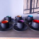 Set of 6 50'S ceramic cups