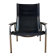 FAUTEUIL CUIR NOIR ET CHROME DESIGN 1960 "HANS EICHENBERGER".