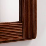 Miroir encadré de canne