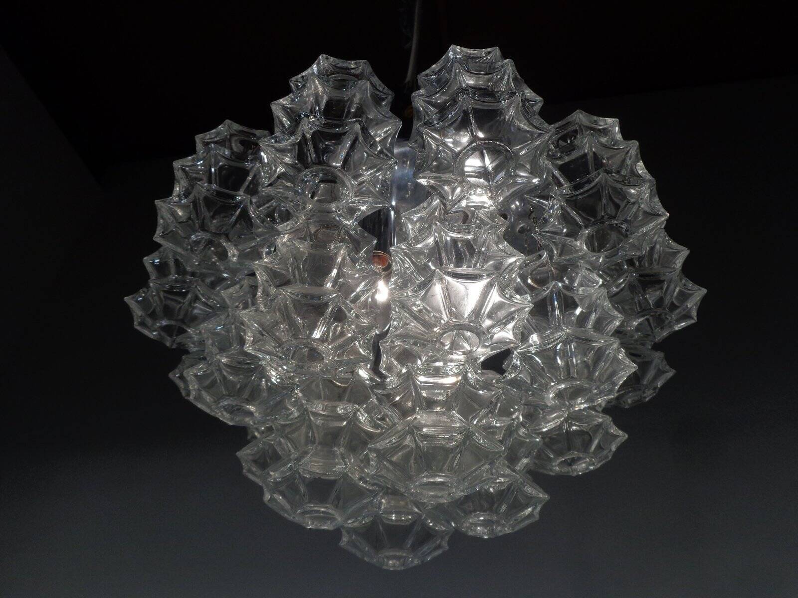 Glass ceiling light by J. T. Kalmar for Kalmar, 1960s