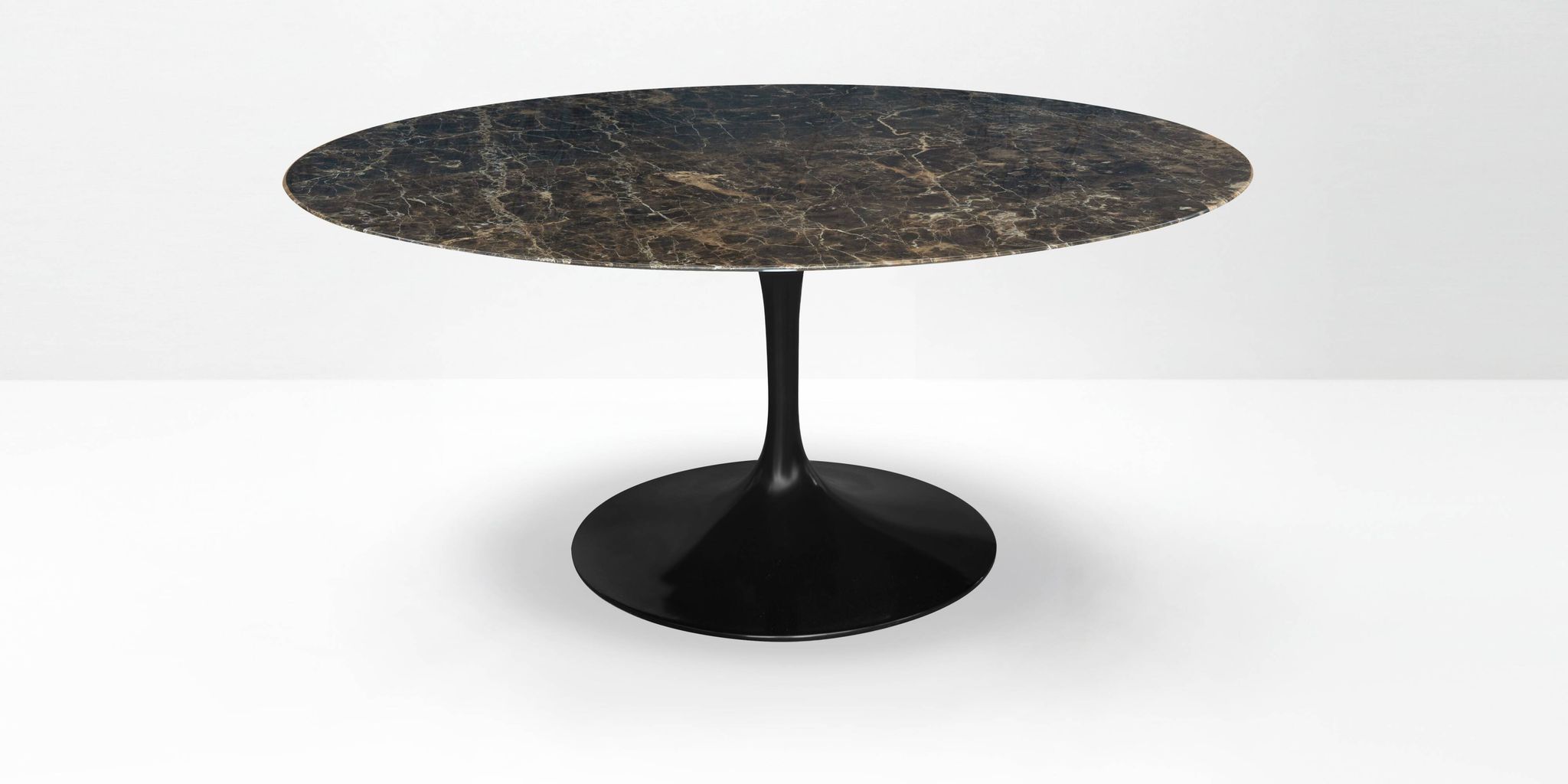 Original round Knoll Tulip dining table (137cm) Emperador glossy NEW CONDITION!
